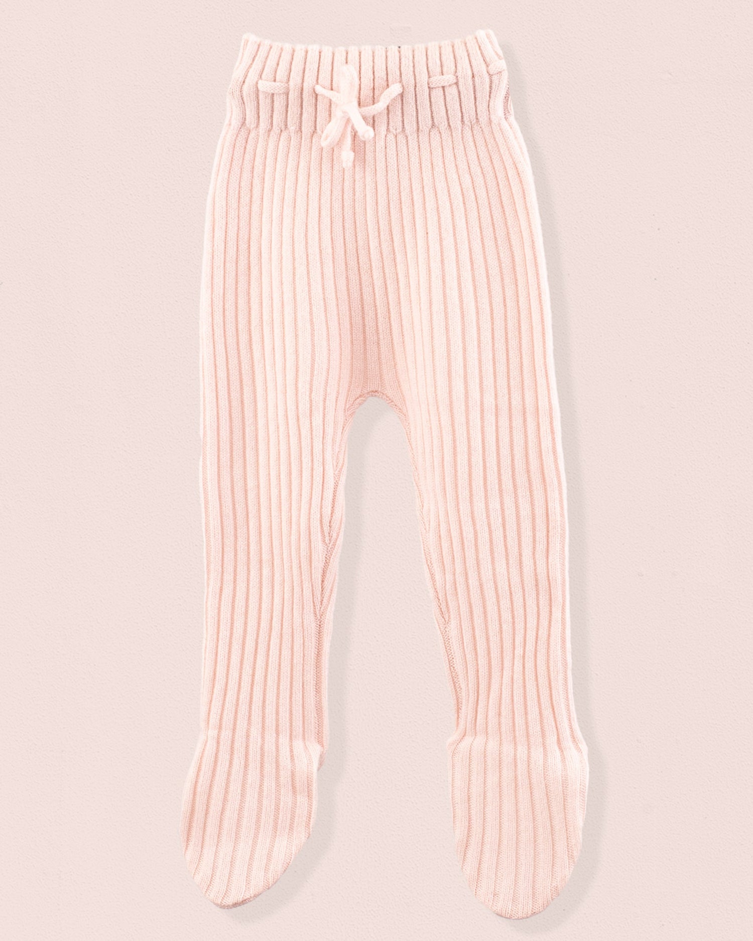 Cashmere Ribbed Baby Pink Footed Legging